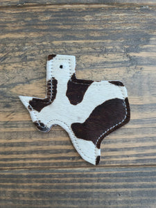 Texas Cowhide Charm