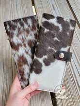 Load image into Gallery viewer, Cowhide Checkbook Covers