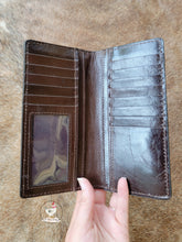 Load image into Gallery viewer, Cowhide &amp; Tooled Leather Wallets