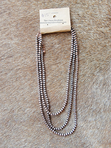 3 Layered Navajo Pearl Necklace