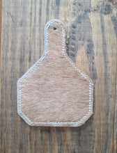Load image into Gallery viewer, Ear Tag Cowhide Charm