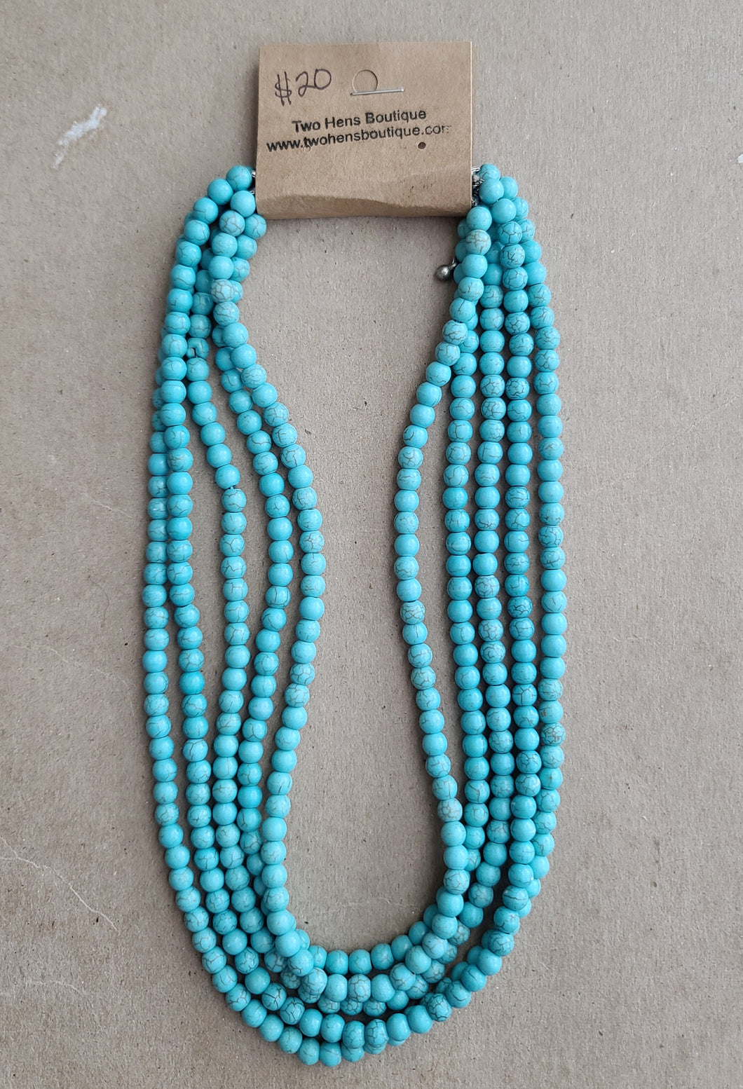 Layered Turquoise Beaded Necklace