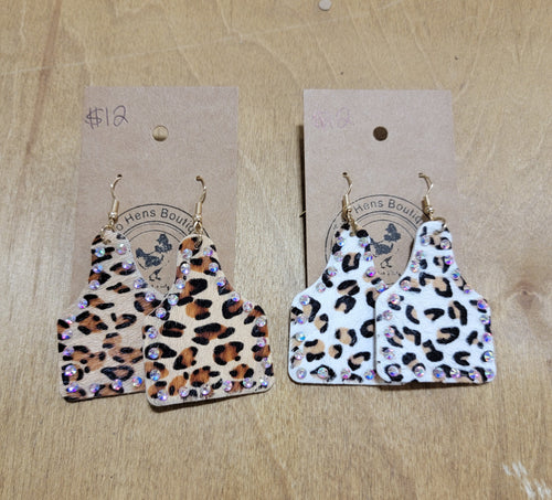 Leopard Ear Tag Earrings