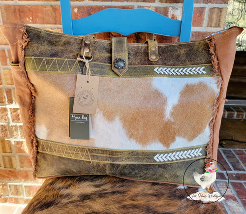 Cowhide Weekender Bag