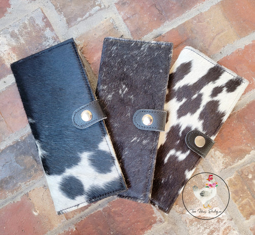 Cowhide Checkbook Covers
